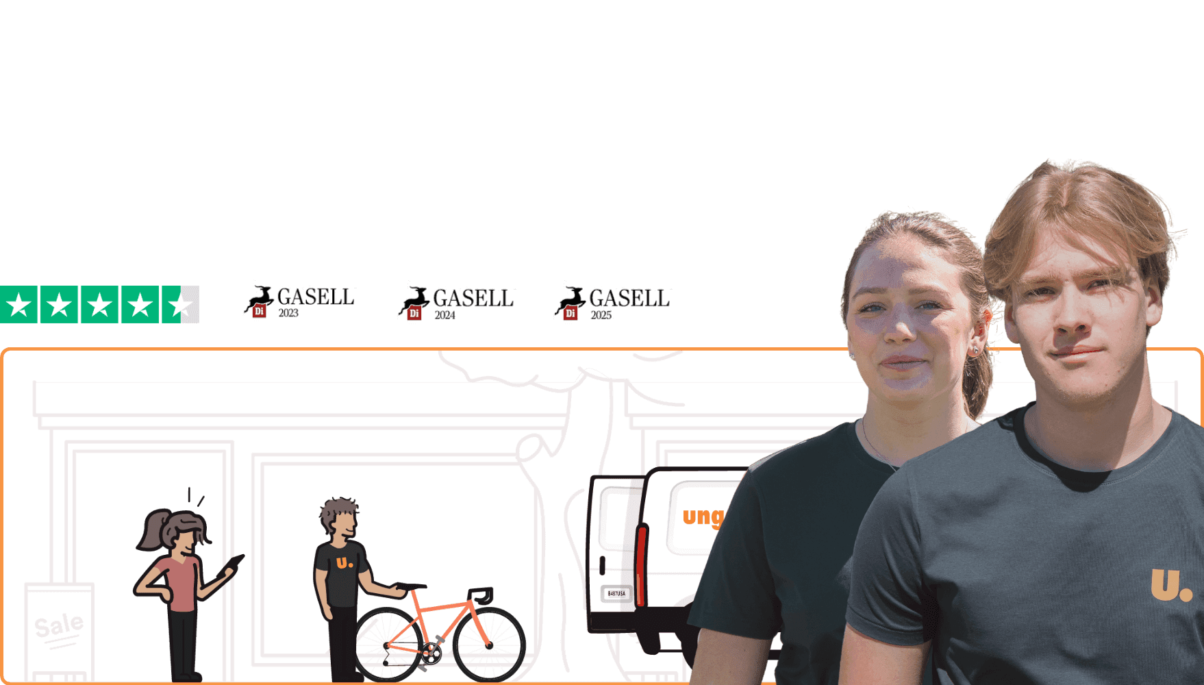 Ungdomskraft bicycle courier Stockholm – young bike courier delivering packages fast in Stockholm